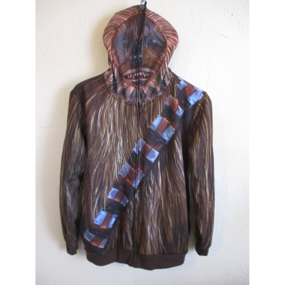 Mad Engine Chewbacca Mask Zip Hoodie Boy's XL 2016